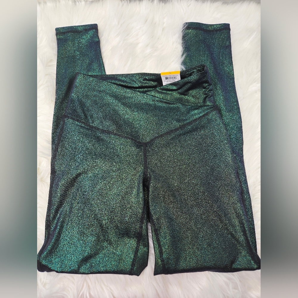 New. Jenni High Rise Crossband Blue/Green Shine Size Small
